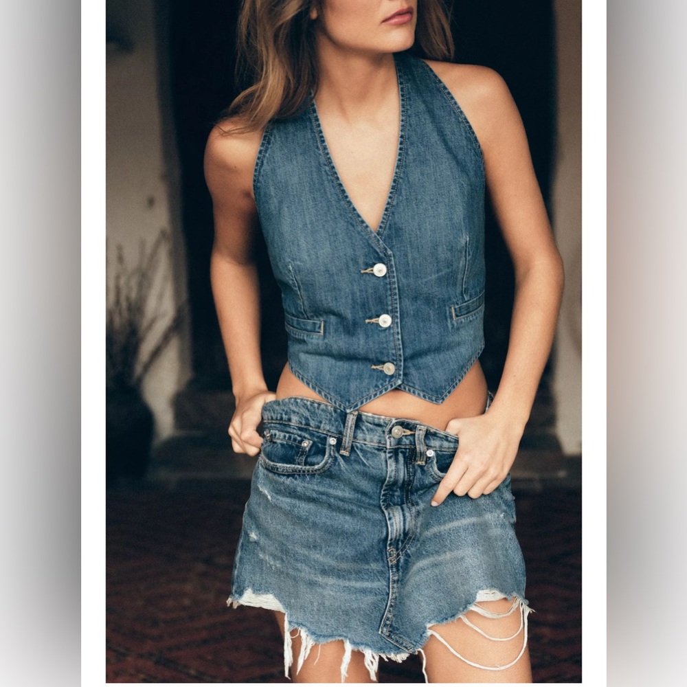 NEW ZARA Classic Blue Denim Women's Shorts